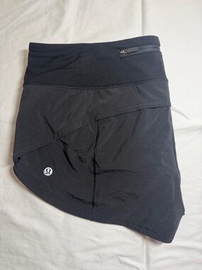 Lululemon Black Athletic Speed up Shorts 8 2.5”